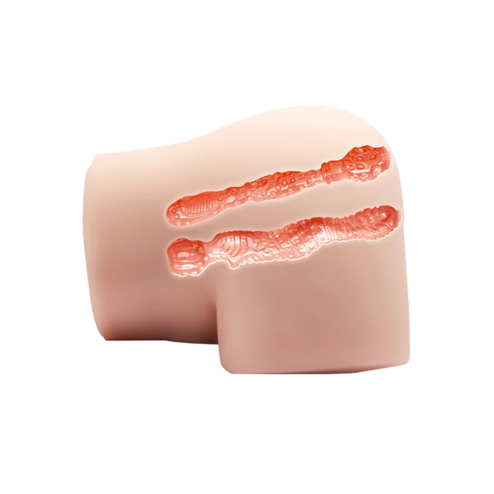 Crazy Bull Vibrating Vagina & Anal Masturbator - Skin-Like Texture - Image 5