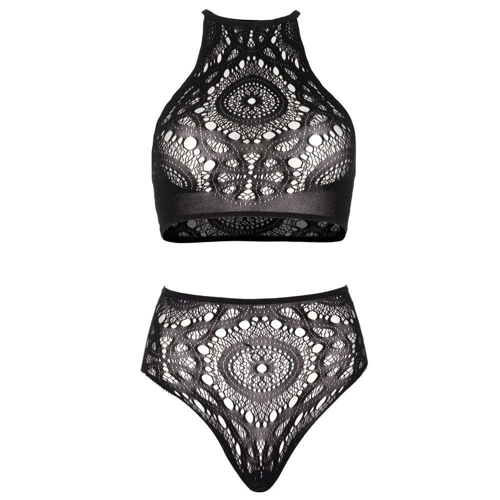 Leg Avenue 2-Piece Lace Crop Top & High-Waisted Panty Set - Image 8