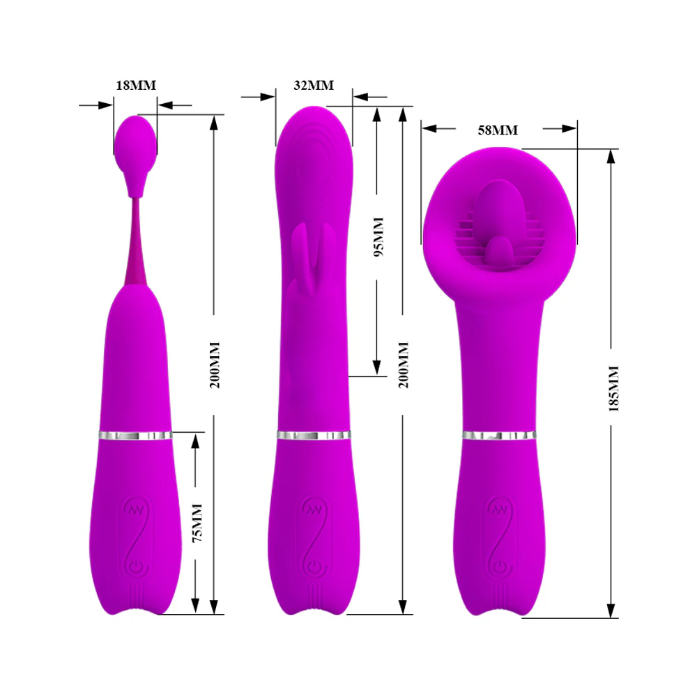 Pretty Love 4-in-1 Rechargeable Vibrating Thrill Kit - Image 9