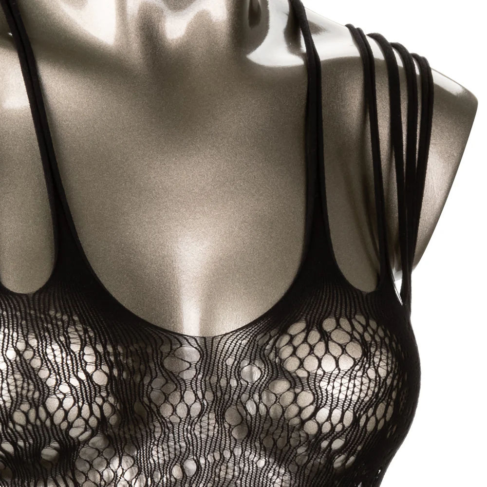 Scandal Strappy Lace Sleeveless Crotchless Bodystocking - Curvy - Image 5